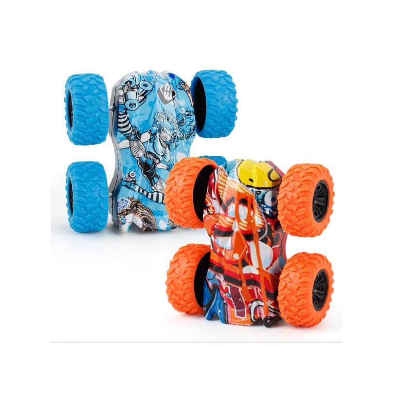 Combo 2 xe leo núi 2 mặt tự lật 360 độ xe leo núi off-road graffiti