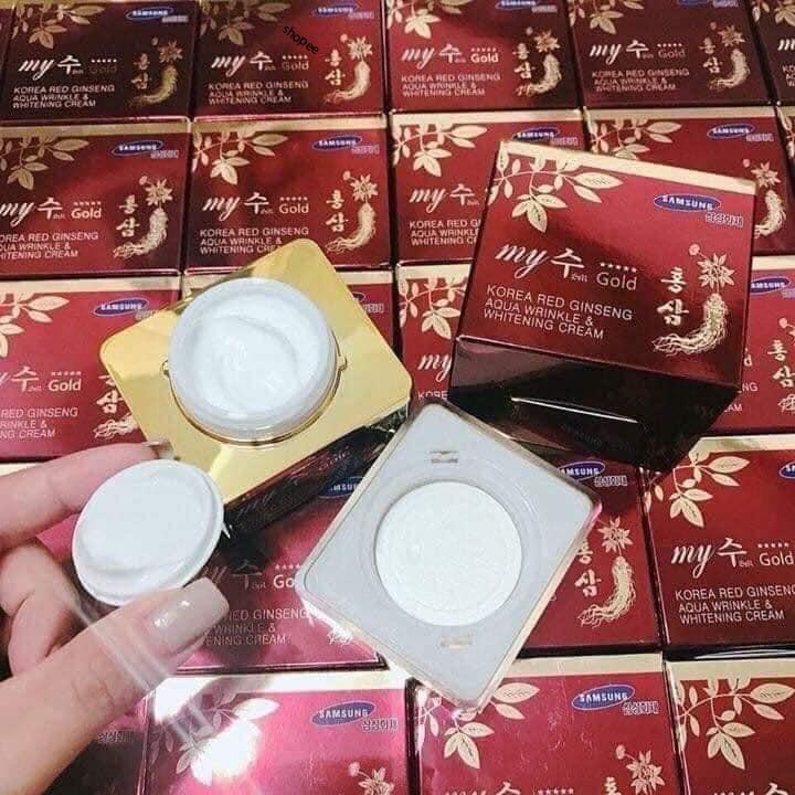 wo555 KEM HỒNG SÂM HÀN QUỐC MY GOLD KOREA RED GINSENG WHITE CREAM