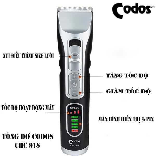 Tông đơ cắt tóc Codos CHC-918