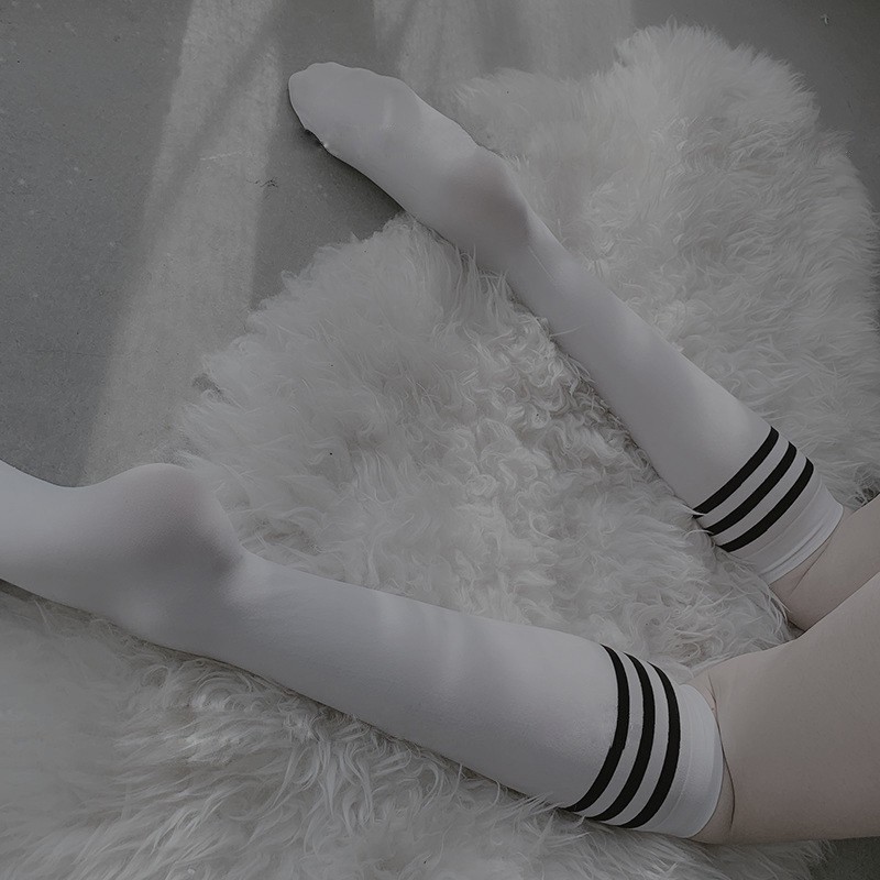 Tất bắp chân lửng sọc ngang thun co dãn Dory’s Closet