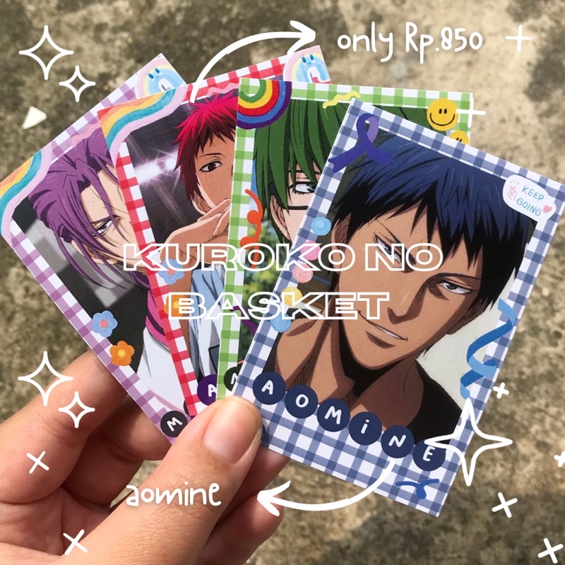 Anime Kuroko Deco Polaroid No Basketball (Seirin x Kiseski No. Sedai)