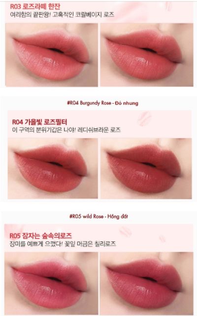 Son thỏi Black Rouge Rose Velvet Lipstick