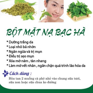 Bột Cây Bạc Hà Handmade - Mát Da, Mờ Thâm