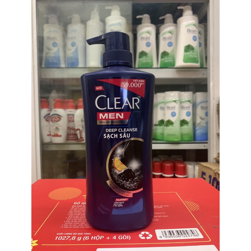 Hàng mới Dầu gội Clear Men sạch sâu da đầu hương vỏ cam 630g