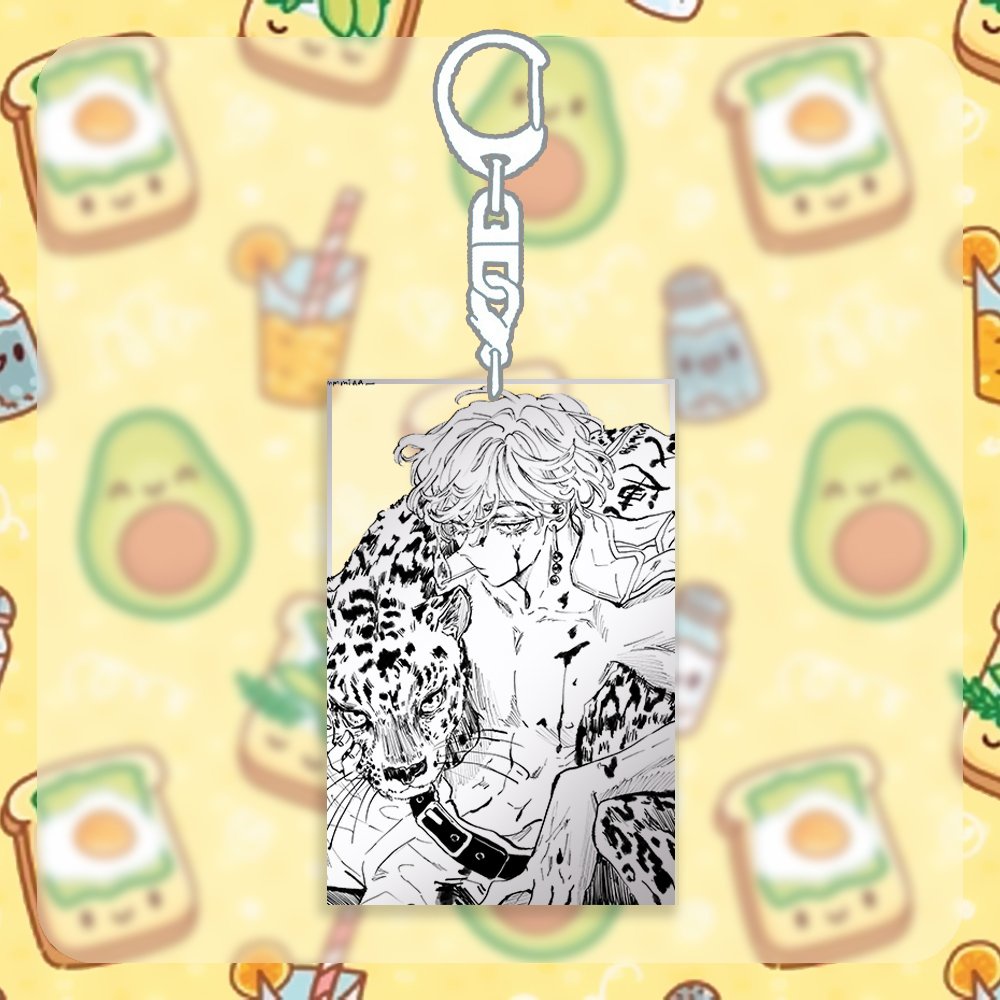Móc khóa TOKYO REVENGERS ver đen trắng  Kịch Trường Của Takemichi anime chibi xinh xắn mica trong acrylic