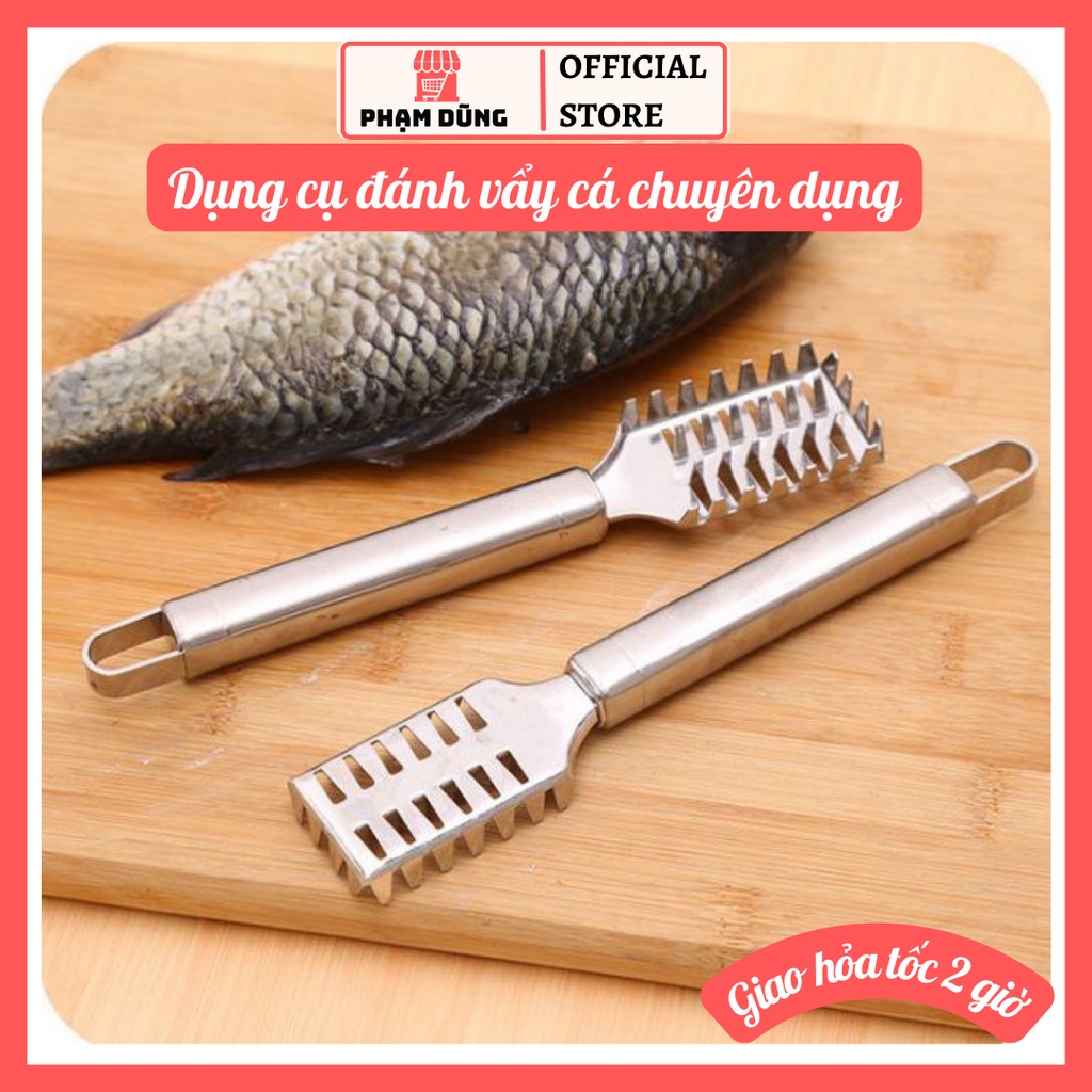 Dụng cụ đánh vảy cá chuyên dụng bằng inox cao cấp