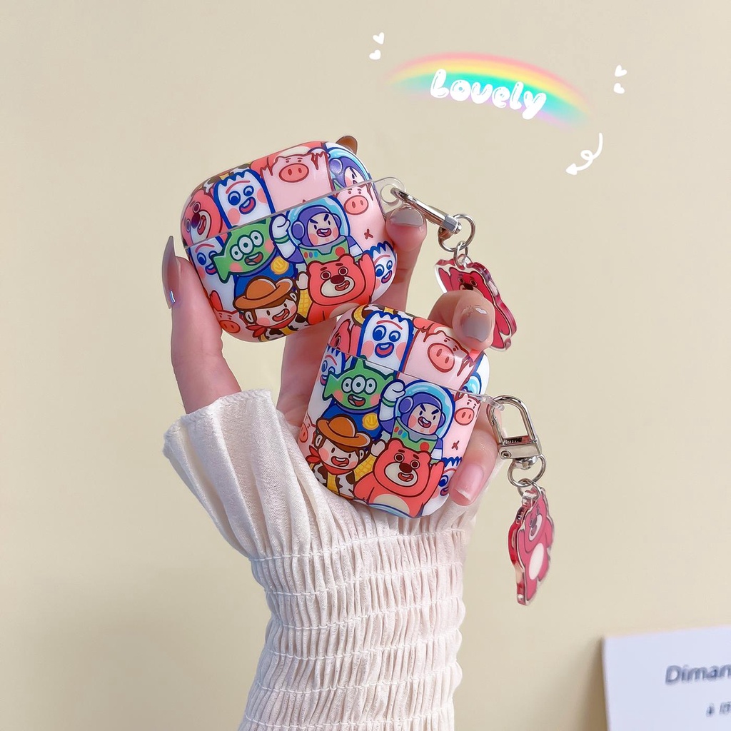 Vỏ Bảo Vệ Hộp Sạc Tai Nghe Bluetooth Không Dây AirPods 1 2 pro 3 2021 gen3 Bằng Silicon Họa Tiết Hoạt Hình Toy Story