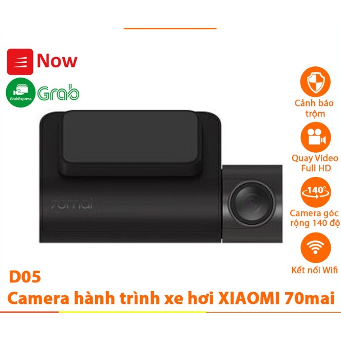 Camera hành trình xe hơi XIAOMI 70mai car 2 D05 cho oto ô tô quay video không dây kết nối điện thoại thông minh giá rẻ