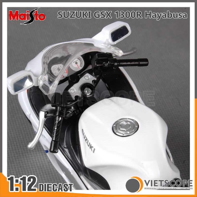 Mô hình xe mô tô SUZUKI GSX 1300R Hayabusa tỉ lệ 1:12 hãng Maisto - Mô hình xe trưng bày TM31103