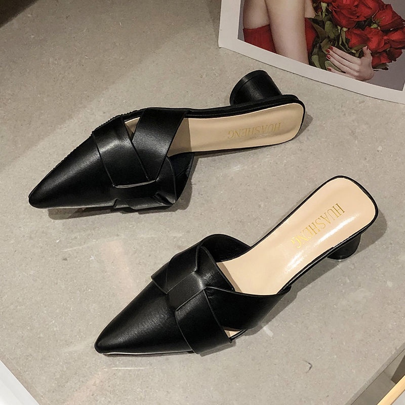 Giày Sandal Da Mềm Bít Mũi Thời Trang Mùa Hè Dễ Phối Đồ Cho Nữ 2022