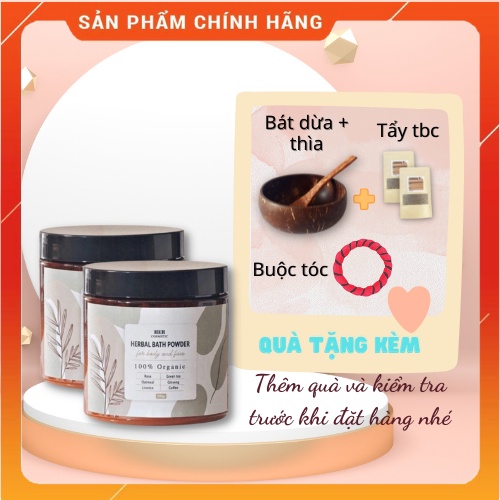 Combo 2 hộp Bột Tắm Trắng Thảo Dược Her Cosmetic ( Tặng 2 tẩy tbc cafe dừa)