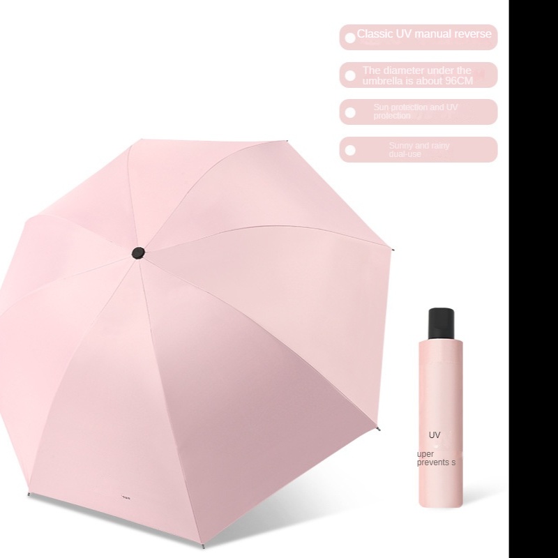 Dù Che Nắng/Mưa Bằng Vinyl Có Thể Gấp Gọn Tiện Dụng Cho Nữ