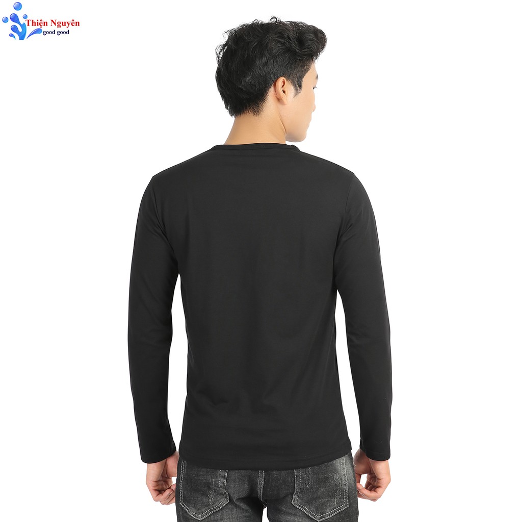 Áo thun nam dài tay cổ tròn body co dãn 4 chiều cao cấp (Thiện Nguyên shop) | BigBuy360 - bigbuy360.vn