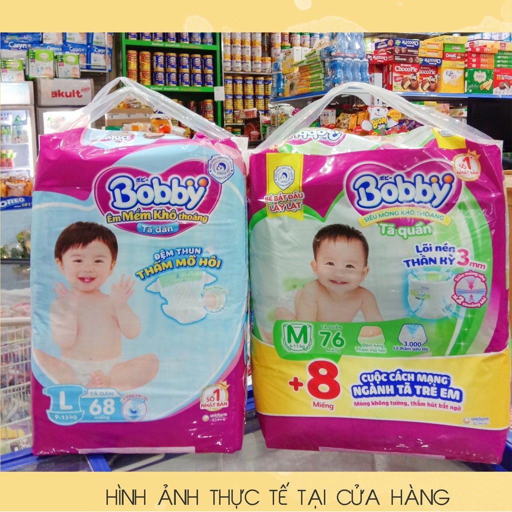 Tã/bỉm quần, dán BOBBY size XXL,XL,L,M,S,XS, newborn 34-76 miếng