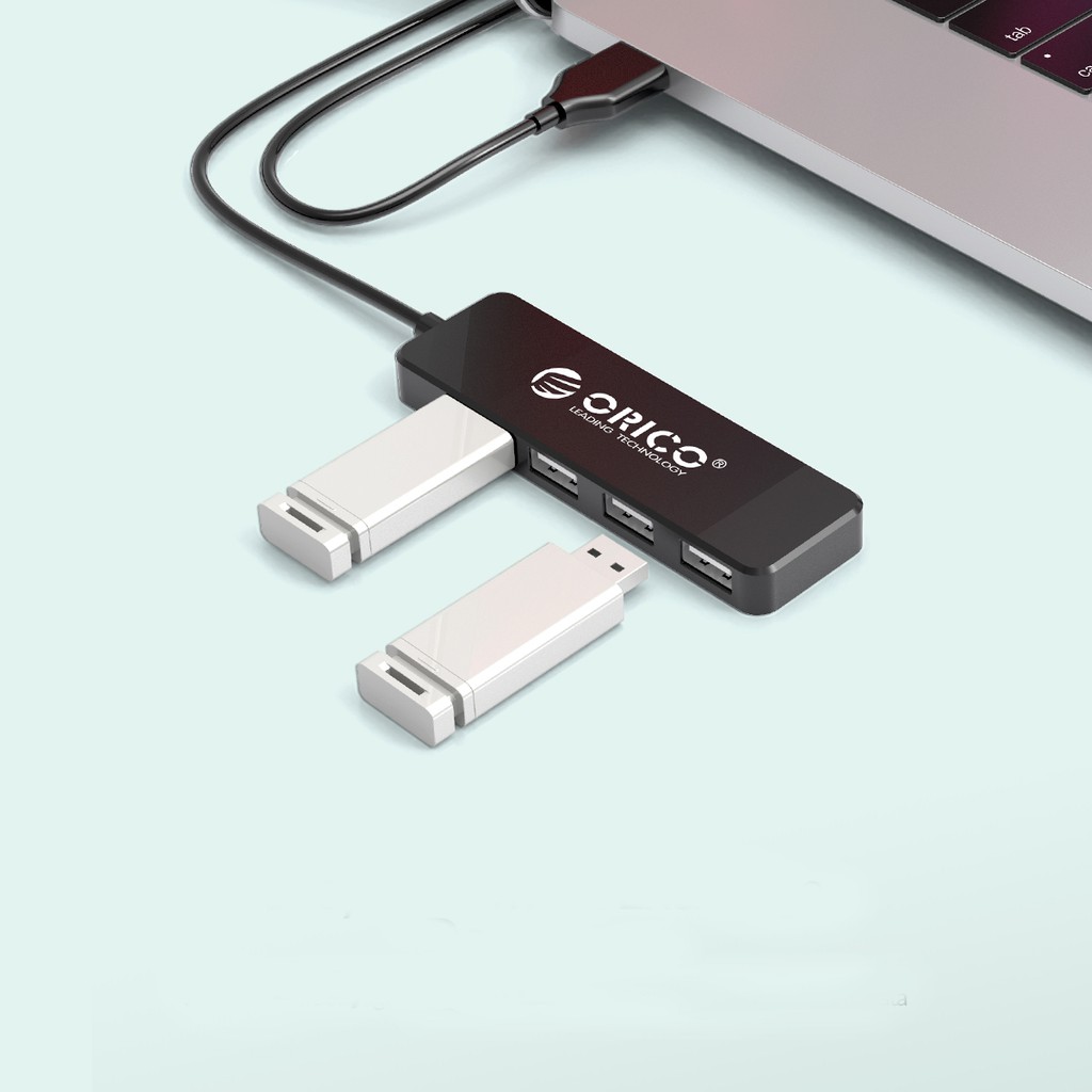 Bộ chia USB 4 cổng ORICO USB 2.0 FL01, tích hợp kết nối USB/Chuột/Bàn phím/Máy tin/ Điện thoại/Laptop