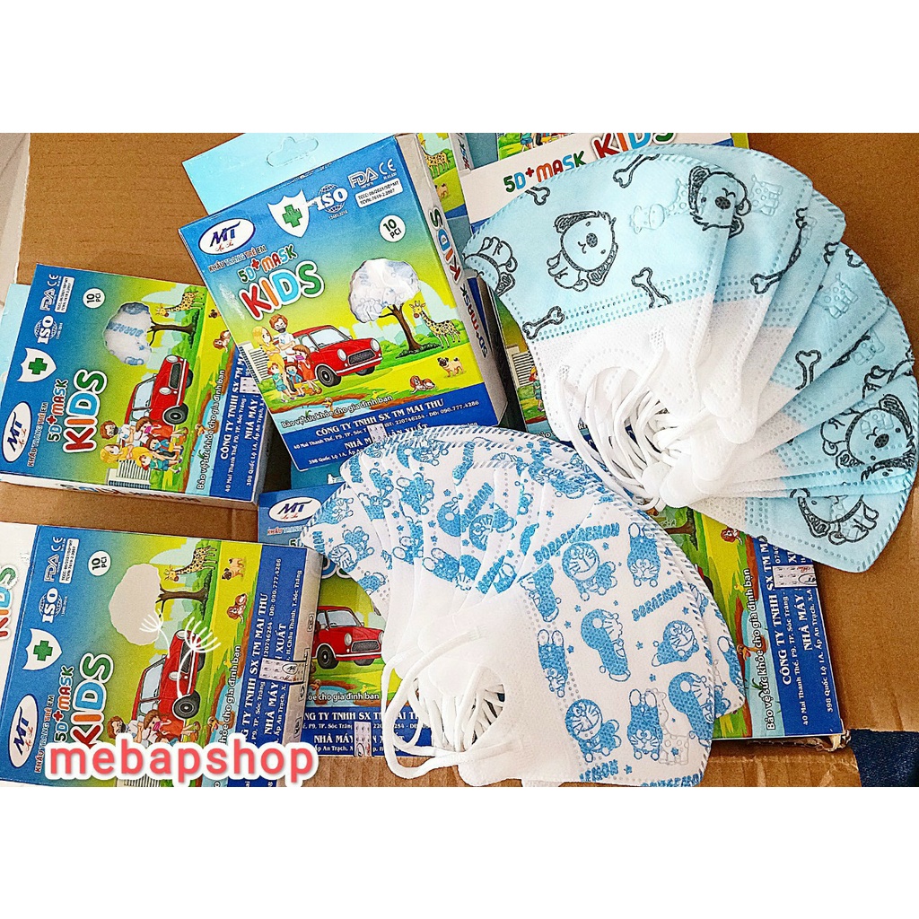 HỘP 10 CÁI KHẨU TRANG 5D+MASK KIDS CHO BÉ TỪ 1-4 TUỔI
