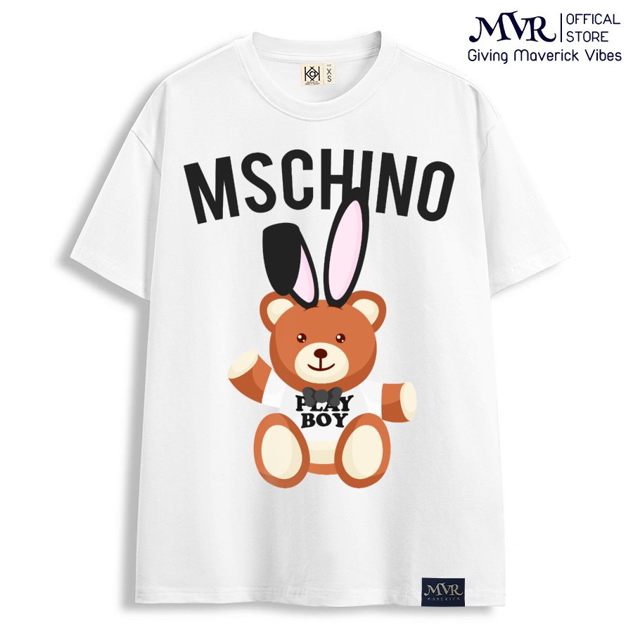 Áo thun nữ phom rộng Unisex cotton thoáng mát con gấu tai thỏ thời trang vui nhộn MVR KK4026