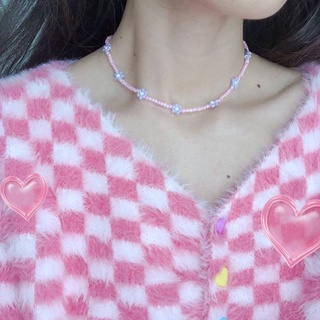 choker hạt cườm hoa cúc dễ thương