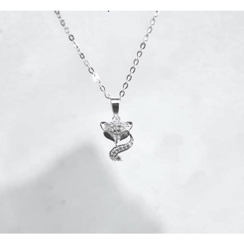 Dây chuyền nữ bạc thật mặt hồ ly đính đá sang chảnh - Kho sỉ bạc Nhất Linh