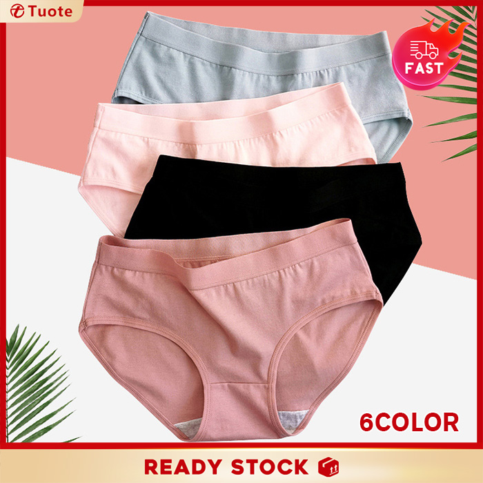 Quần lót cotton ôm sát cạp vừa size ngoại cỡ M~XL cho nữ