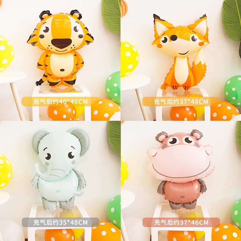 set 4 bóng động vật kèm bơm bóng