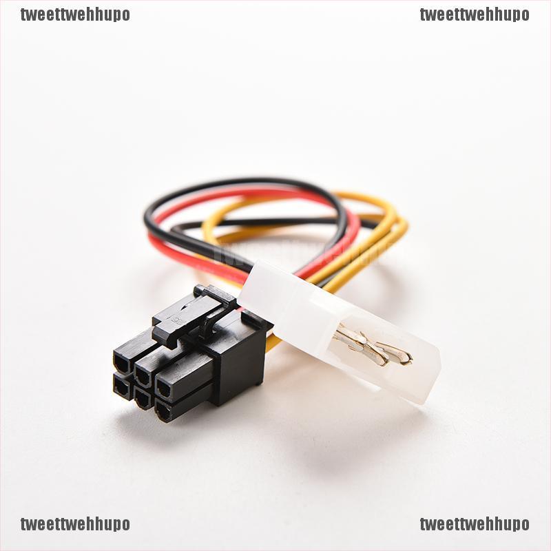 Dây cáp nối nguồn PCI-E cho card đồ họa 4-Pin sang 6-Pin
