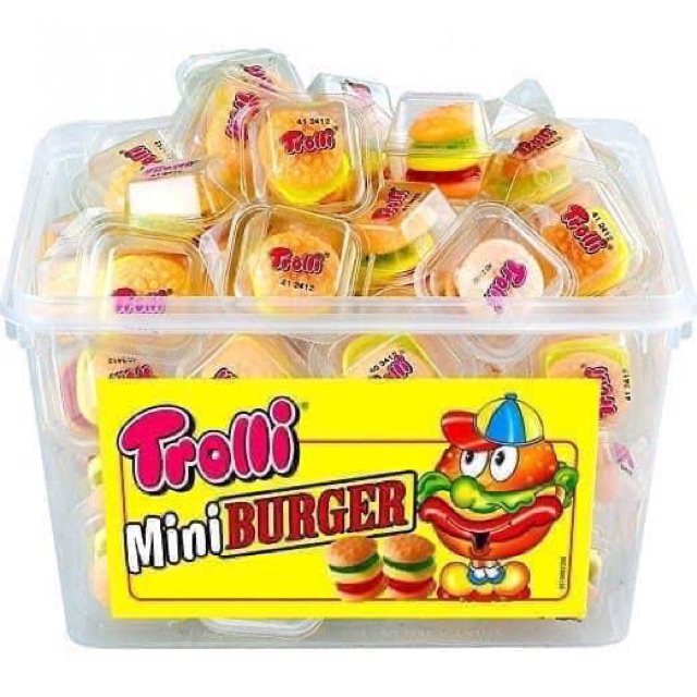 [Mã GROSALE2703 giảm 8% đơn 250K] Kẹo dẻo hamburger Trolli - Đức ( date 6/2021)