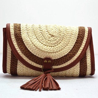 Túi đeo chéo đan lát handmade thời trang nữ tính