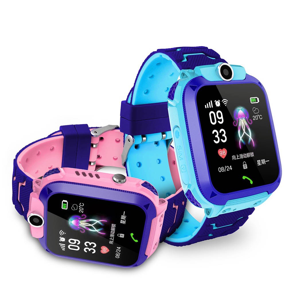 Children Waterproof USB Charge GPS SOS Touch Smart Watch Phone for Android IOS V19