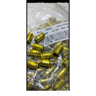 Tụ loa 2 đầu 22uf 100v combo10