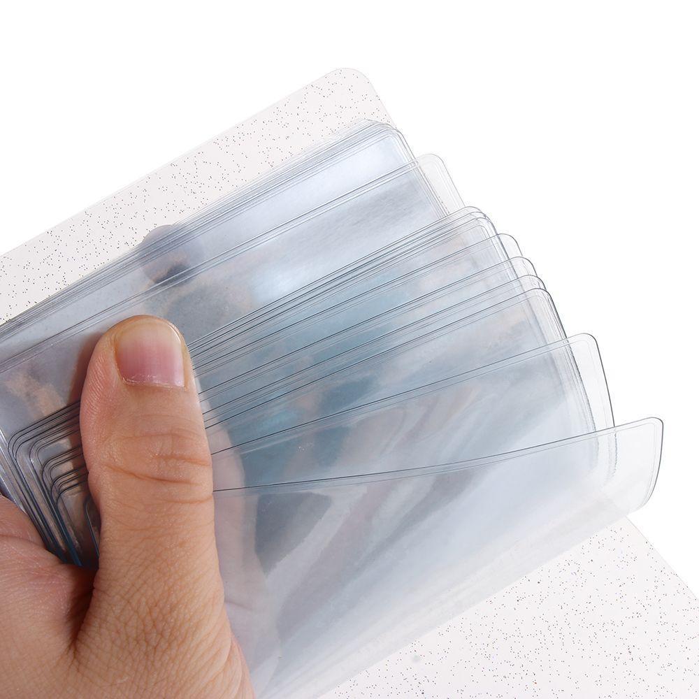RAINBOW Album Đựng Thẻ ID Mini Màu Thạch Trong Suốt Lấp Lánh
