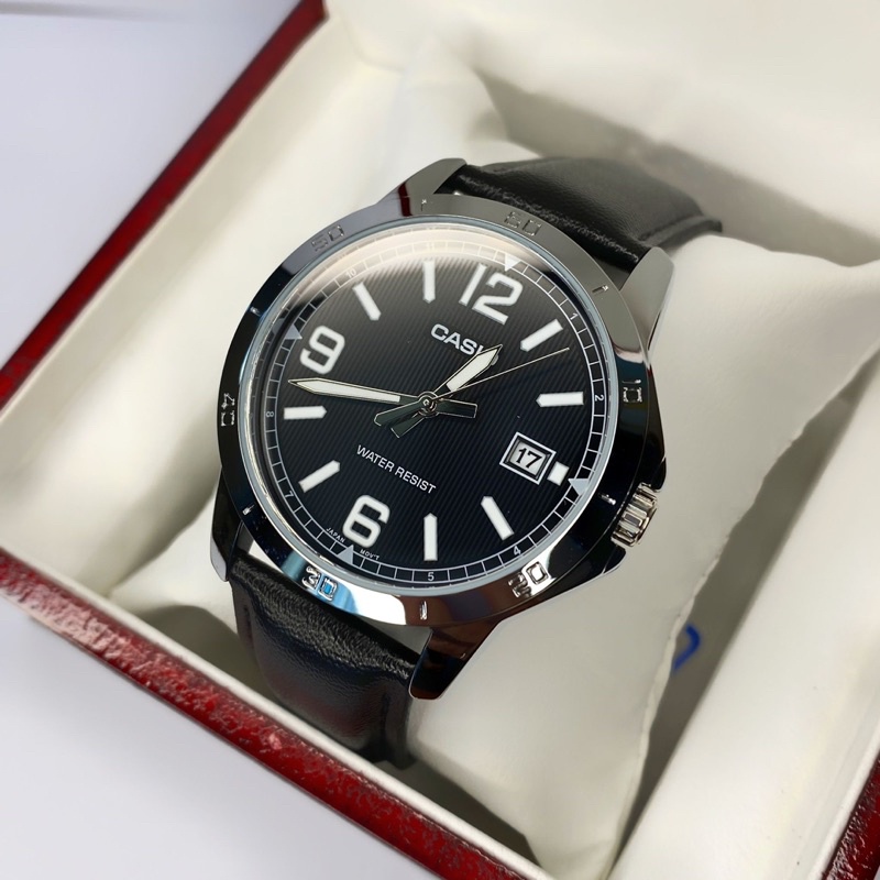 Đồng Hồ Casio Nữ LTP-V004L-1B Dây Da Cao Cấp - Chống Nước