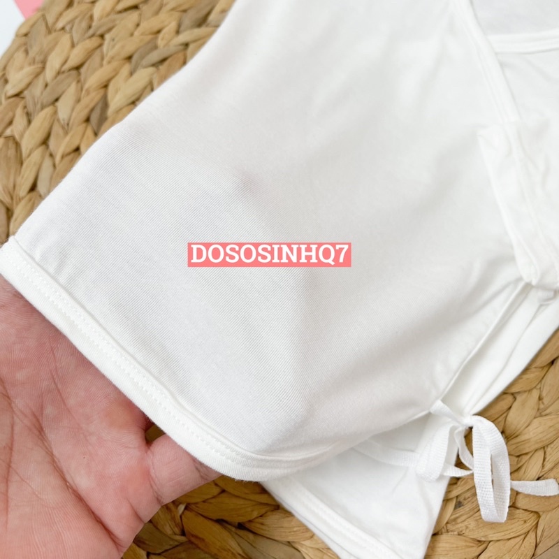 Áo cột dây sơ sinh vải sợi tre cao cấp