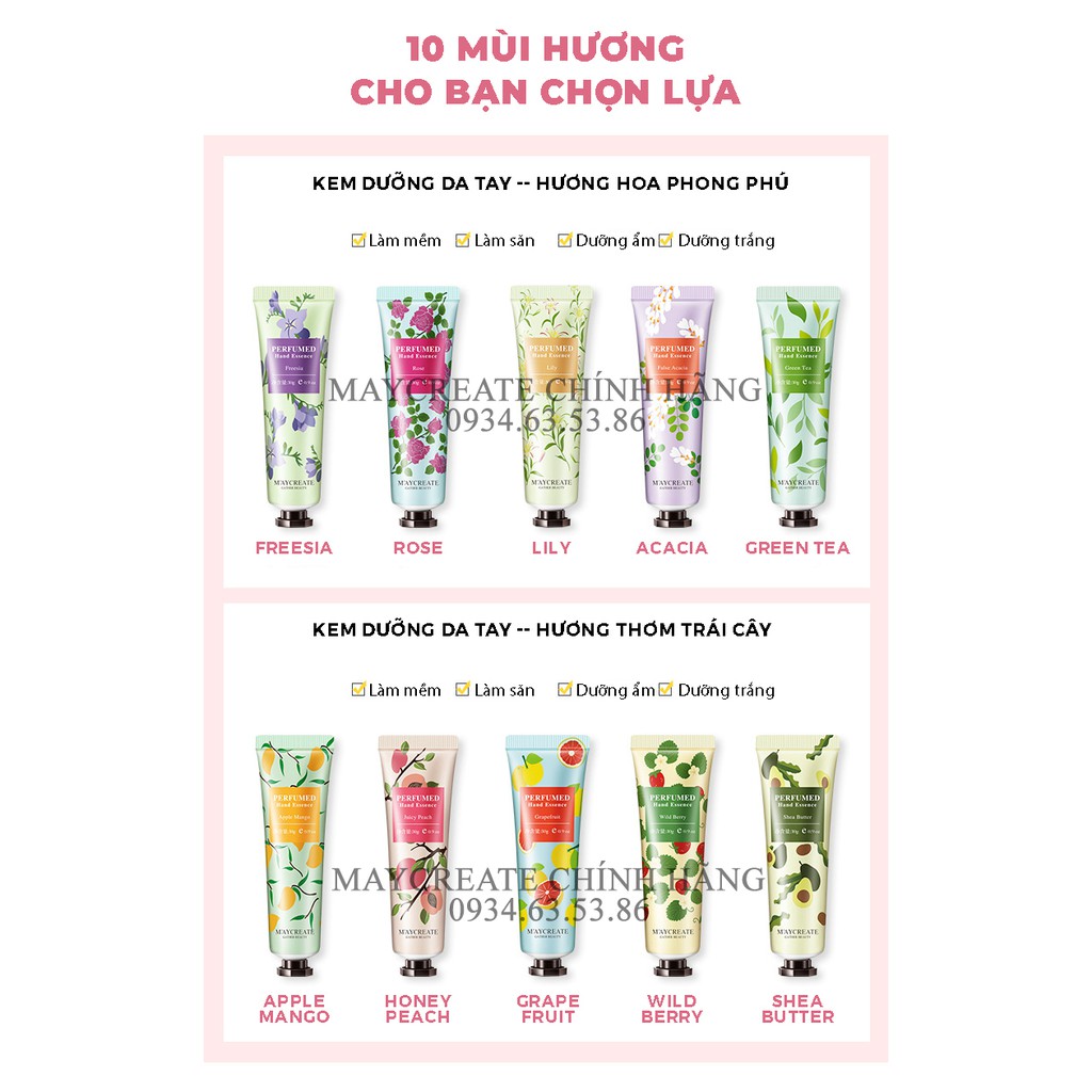 Kem Dưỡng Da Tay Maycreate Hand Cream Hàng Nội Địa Trung. | BigBuy360 - bigbuy360.vn