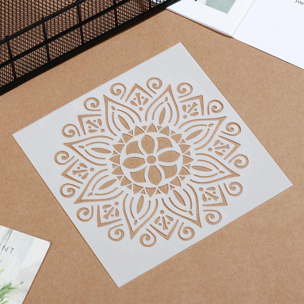 LET Set 16 Khuôn Vẽ Họa Tiết Hình Học Trang Trí Nội Thất DIY