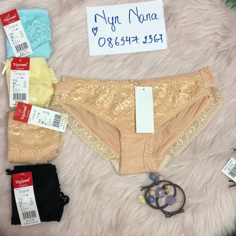 Combo 10 quần lót cotton phối ren cho nữ(có size) [Ảnh thật