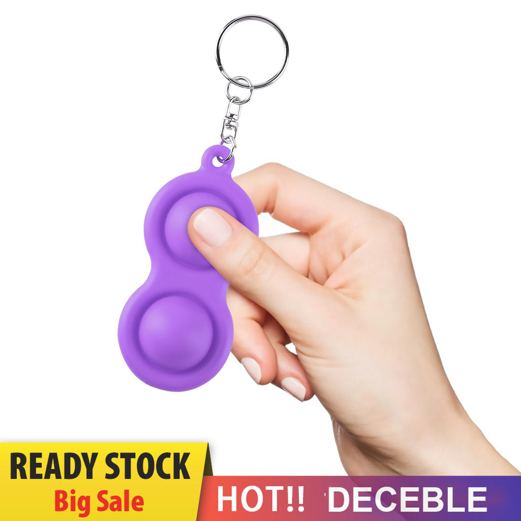 Pop It Fidget Đồ chơi Simple Dimple Fidget Đồ chơi Keychain, Stress Relief Sensory Đồ chơis for Kid Adult