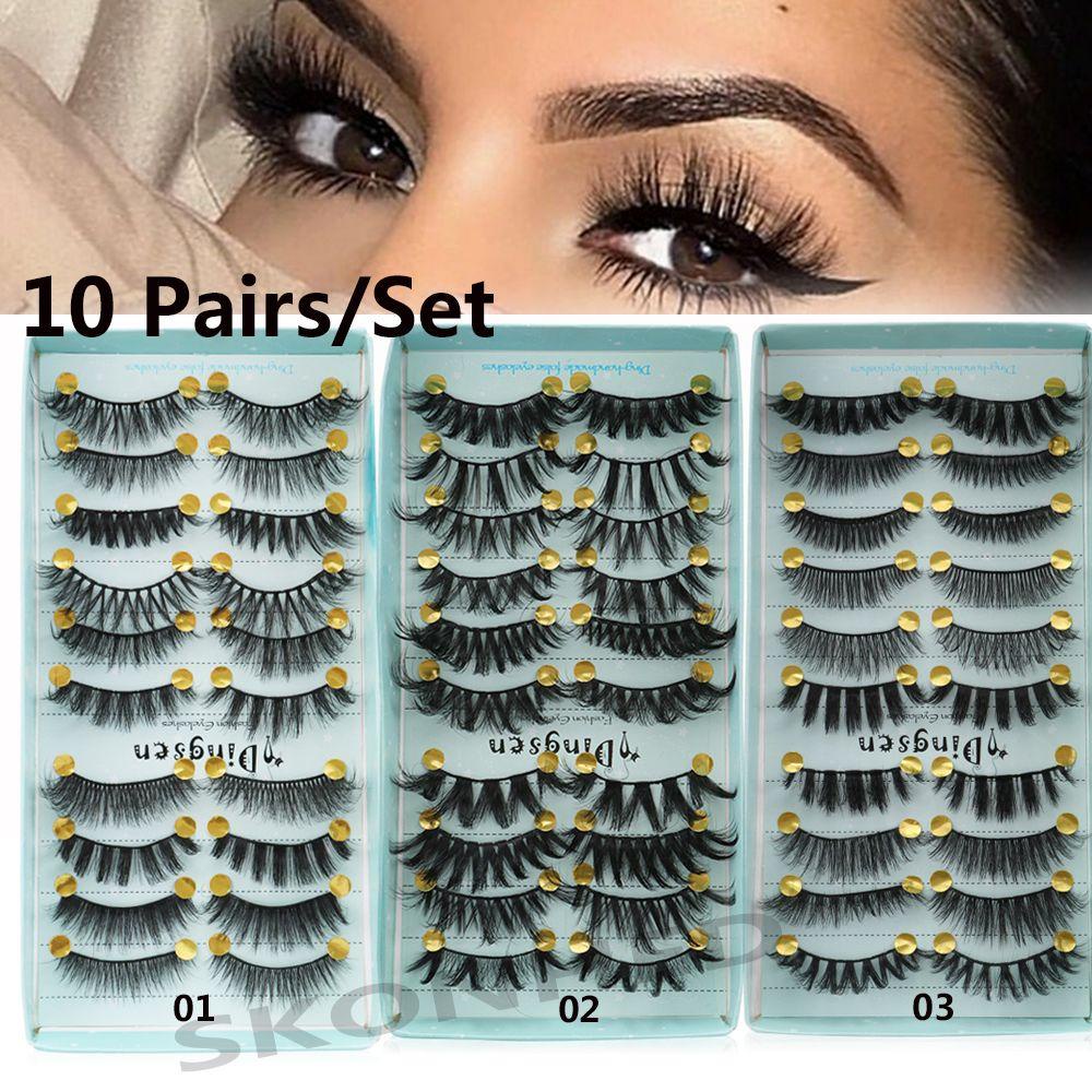 Lông Mi Giả 3D Bằng Lông Chồn Trang Điểm Cho Nữ