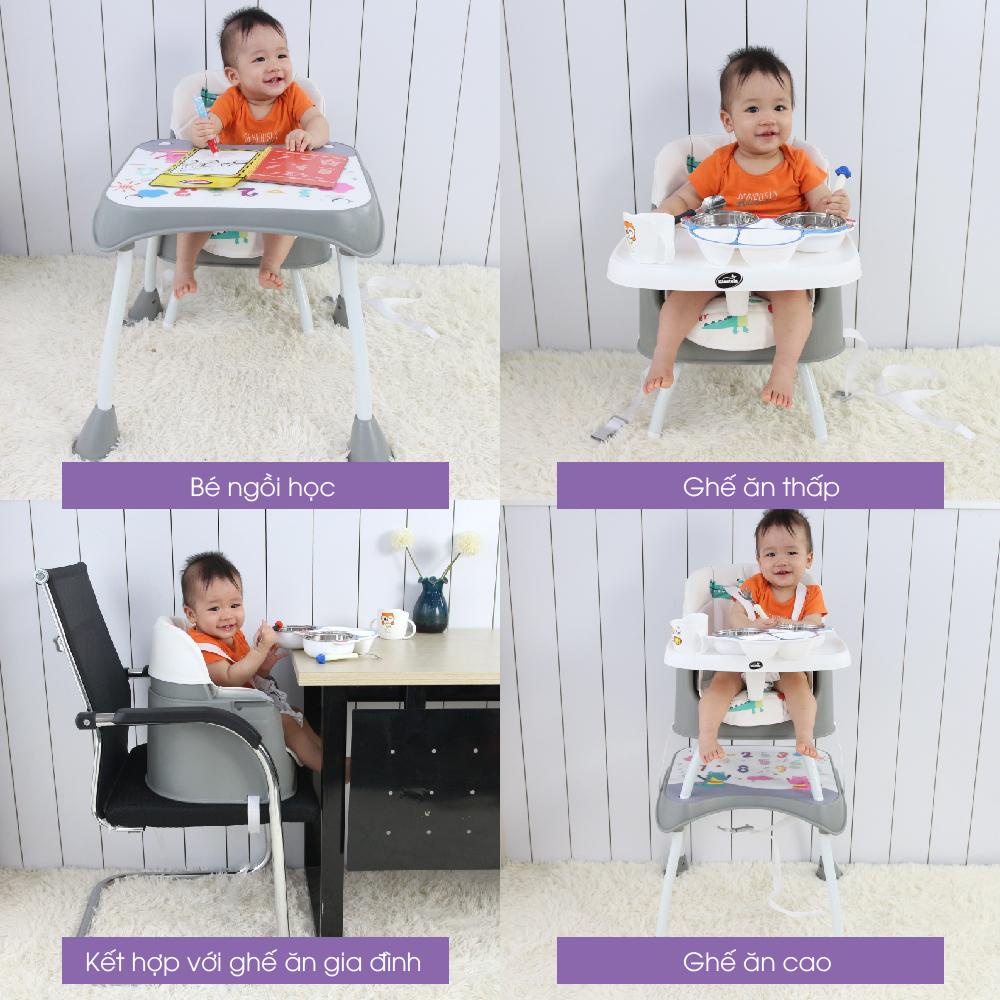 Ghế ăn đa năng 3 in 1 Mastela 1016 : ghế ăn thấp, ghế ăn cao, bàn ghế ngồi vẽ cho bé