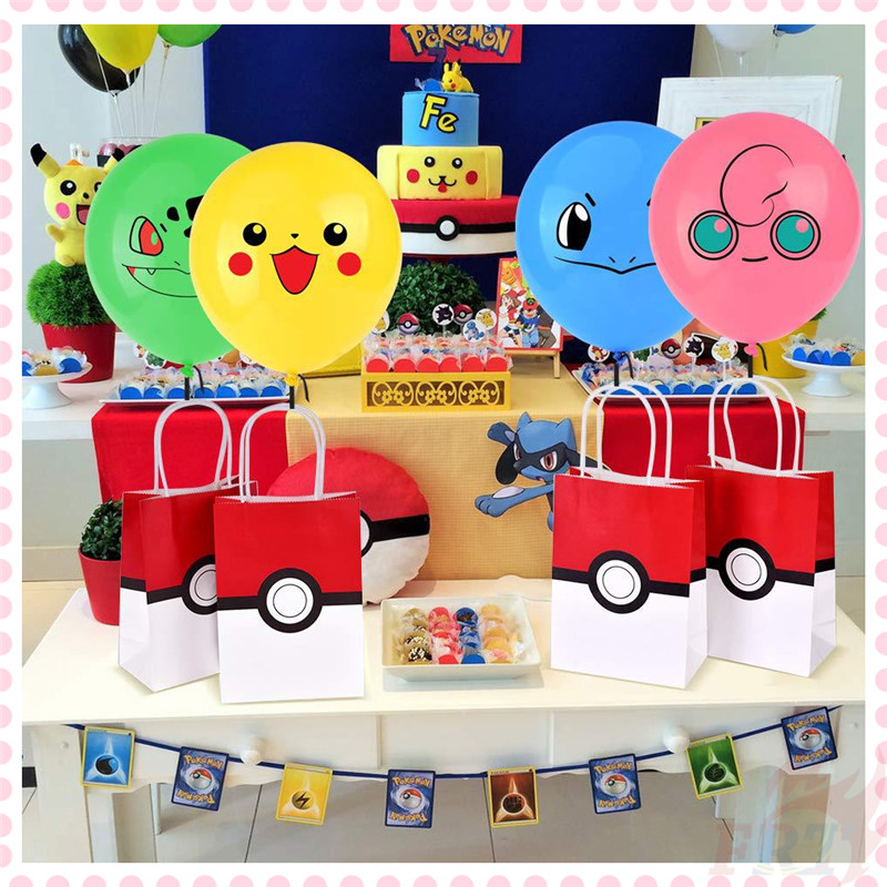 Bong bóng pokemon Pikachu/Charmander/Bulbasaur 12inch dùng trang trí bữa tiệc sinh nhật