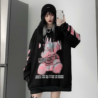(Order) Áo hoodie nam nữ Bear ulzzang unisex 🐻 FREESHIP 💚 Áo nỉ lót bông dáng rộng 💚