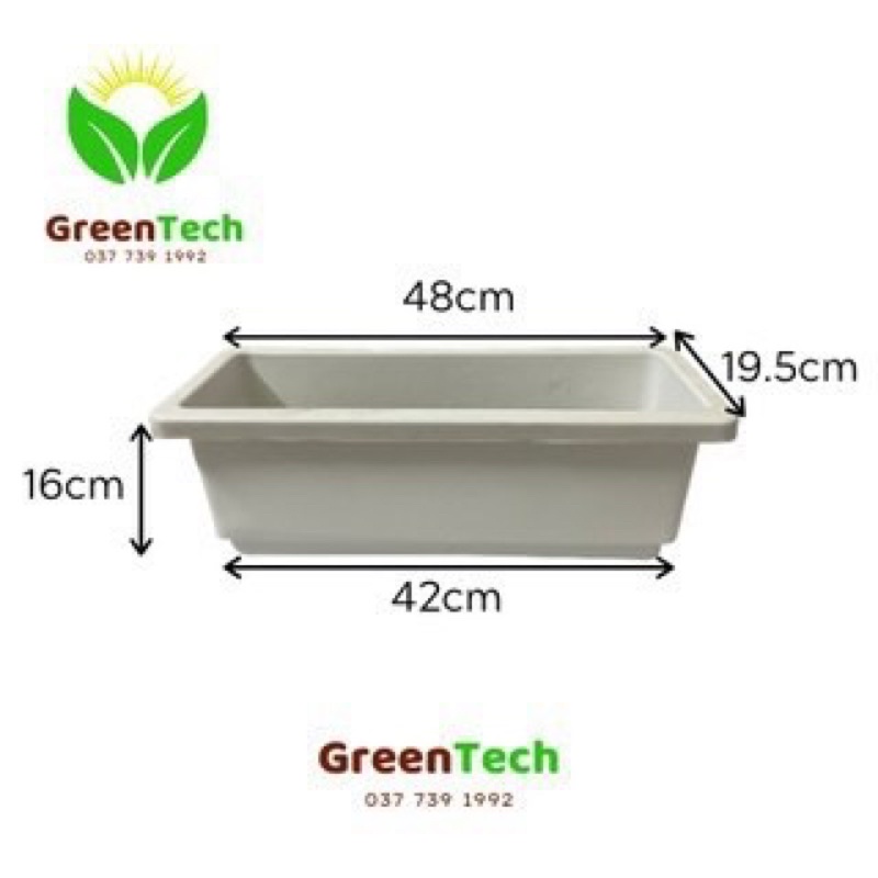 Chậu Nhựa Dài Thông Minh sezi 48x20x16cm