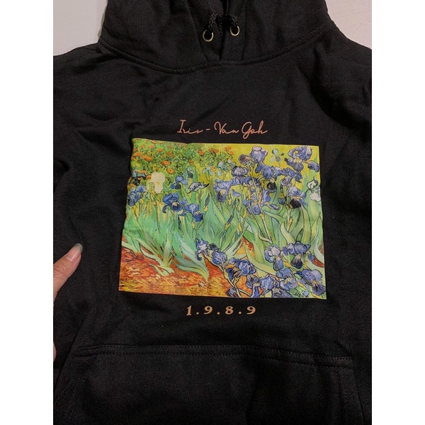Áo hoodie tranh Hoa Diên Vĩ - Vangogh