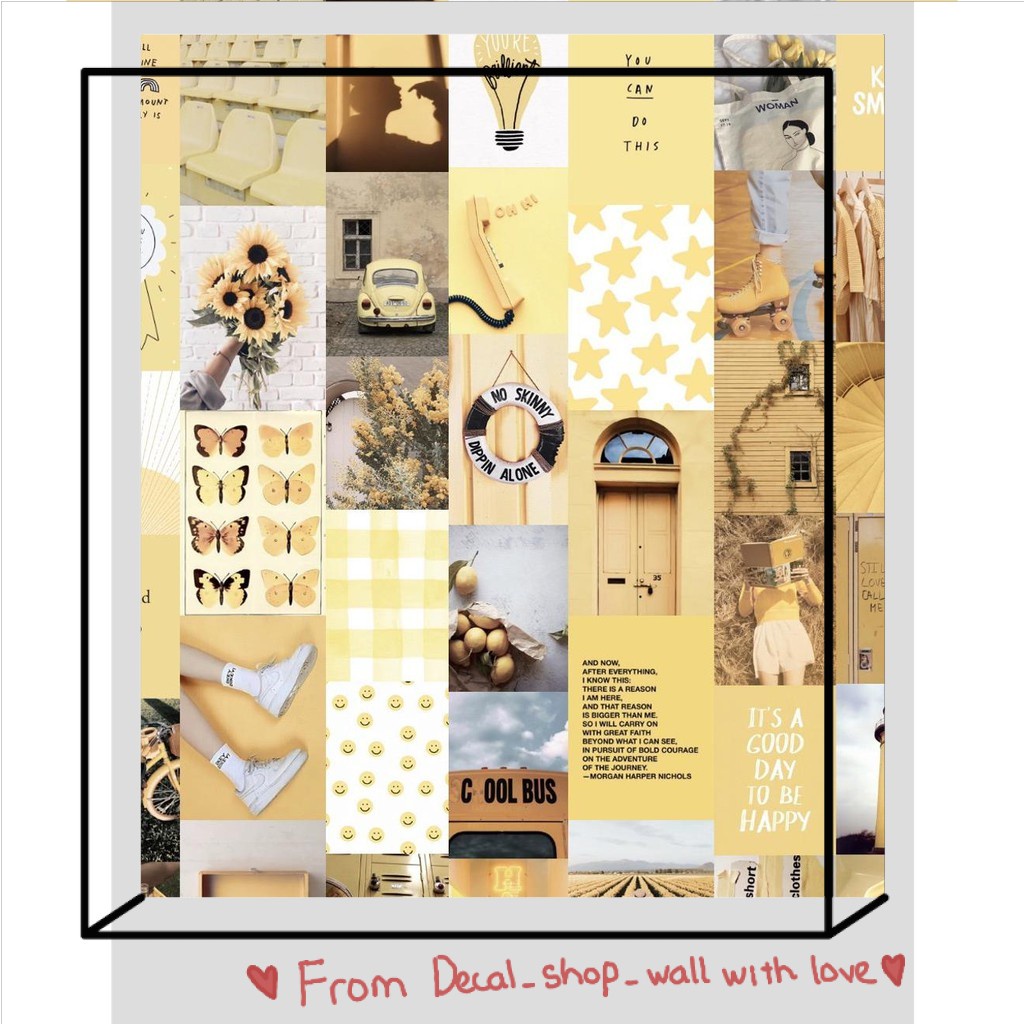 12 tấm Wall Collage - theme sữa mật ong
