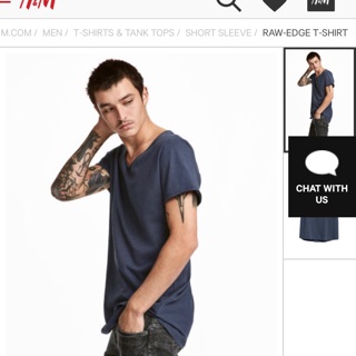 Áo thun trơn HM form rộng vài dài