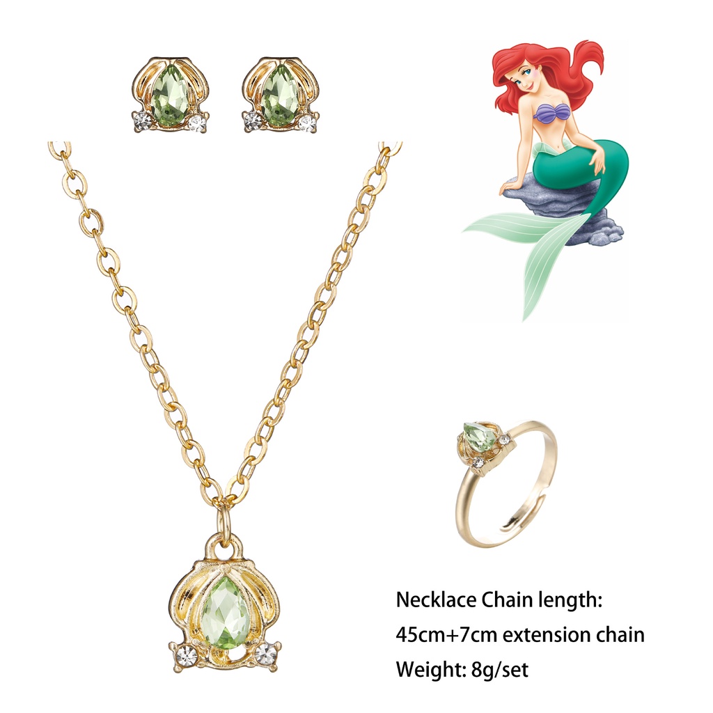 Set 3 Nhẫn Công Chúa Disney Hao Stone Có Thể Điều Chỉnh Kích Cỡ Hợp Thời Trang Làm Quà Tặng