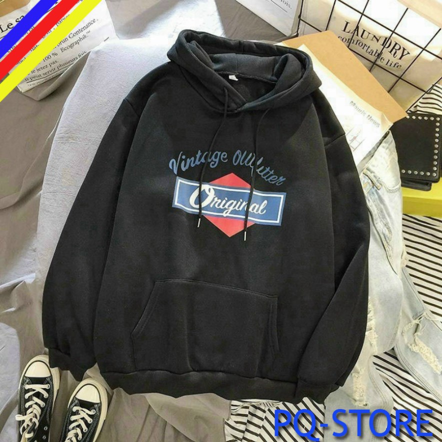 Áo Hoodie Original Chất Nỉ Bông Mịn Đẹp - Form Unisex Nam Nữ Rộng Thoải Mái