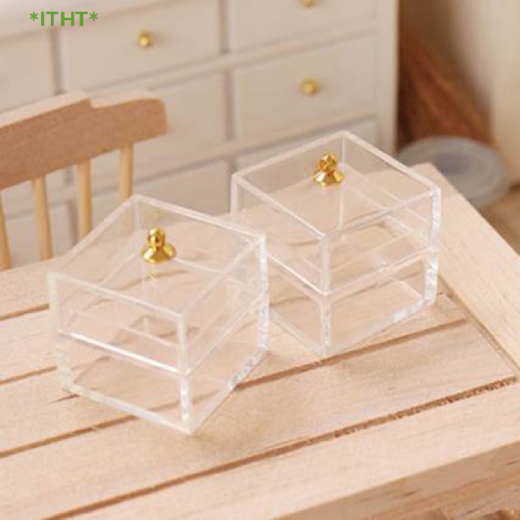 Hũ Thủy Tinh Mini Đựng Kẹo Hình Gấu Dễ Thương Trang Trí Nhà Búp Bê Mới