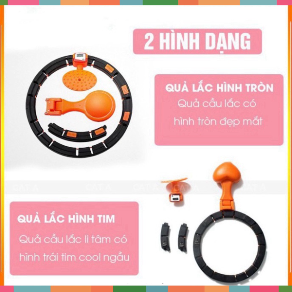 Vòng lắc eo giảm mỡ tự động nhập khẩu - Chính hãng HuLa Hoop chỉnh cân nặng vòng eo - Đồng hồ điện tử tự động đếm số