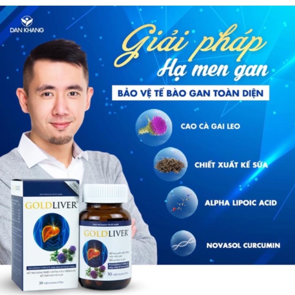 HẠ MEN GAN CHỈ SAU 4 TUẦN - Viên uống Hạ Men Gan, Giải Độc Gan, Chống Viêm Gan GoldLiver